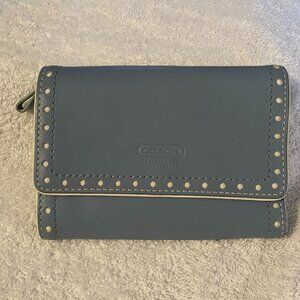 Coach Light Blue and White Wallet